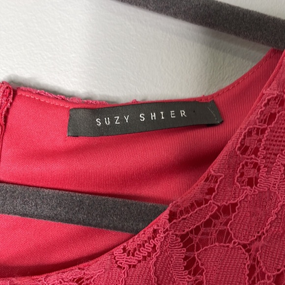 Suzy Shier Lace Lined Dress - Picture 3 of 6